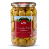 Cem Zeytin 400 gr Biber Dolgulu Yeşil Zeytin