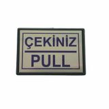 Cemax Küçük 10x7 cm Çekiniz Pull Yönlendirme Levhası