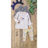 CemBebe Kız Bebek Mevsime Uygun Uzun Kol Baharlık Kışlık Takım - 9 - 12 Ay - Krem