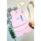 CemBebe Kız Bebek Yazlık Alttan Çıtçıtlı Kolsuz Kısa Paça Pembe Tulum - 1,5 - 2 Yaş
