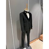 Cemden Erkek Çocuk Siyah Damatlık 5029-01 Regular Fit Viskon Karışımlı Şık Takım Elbise - Siyah Düz - 6 Yaş