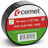 Cemet Siyah Elektrikçi Izole Bant 19MMX10YDS - 10 Adet