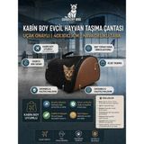 Cemgizay Kedi ve Köpek Taşıma Çantası 40x30x23 cm Kabin Boy Softcase Taba Renk - Kahverengi - Siyah