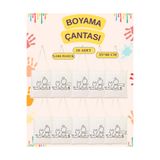 Cemira 10 Adet Büyük Boy Boyanabilir Çanta - Küçük Prens Boyama Çantası - Çocuk Boyama Etkinliği - 35X40 CM