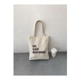Cemira Eat Sleep Read Book Tasarım Tote Bag, Kalın Bez Çanta, Shopper Bag, Kanvas Çanta, Pinterest Çanta
