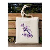 Cemira Mor Çiçek Yağlı Boya Y2K Retro Ham Bez Tote Bag Çanta, Pinterest Çanta