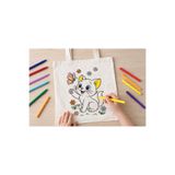 Cemira Sevimli Kedi Boyama Çantası - Boyanabilir Bez Çanta - Çanta Boyama - 35*40 cm