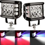 CemOto Lass319 - 1 Beyaz Kırmızı Mavi 12 Led 36 w Çift Offroad Sis Lambası