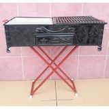 Cemre Katlanabilir Ayaklı Kömürlü Mangal 33 x 80 CM kirmizi-siyah