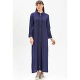 Cemre Şile Bezi Mevsimlik Ferace Mor Mor - 2XL