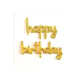 Çemrek Süs Parti Gold Happy Birthday Folyo Balon