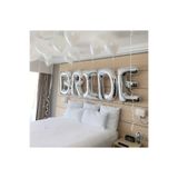 Çemrek Süs Parti Gümüş Bride Folyo Balon 1 Metre 100 cm ve 10 adet 12 inç Beyaz Balon
