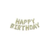 Çemrek Süs Parti Happy Birthday Bej Rengi Folyo Balon 16 İnç