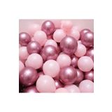 Çemrek Süs Parti Makaron Pembe Ve Krom Pembe Balon 12 Inç 20 Adet