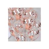 Çemrek Süs Parti Rose Pullu Şeffaf Balon 10 lu 12 inç