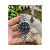 ÇENÇEN Takvimli Gümüş Çelik Kordon Siyah Kadranlı Erkek Kol Saat Rolex Model