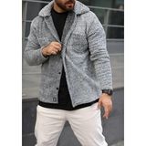 Cender Trend Moda Erkek Içi Yünlü Gömlek Pelüş Moda Ceket Tarzı Düğmeli - S - Füme