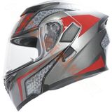 Çene Açılır Vizörlü Kask [KC902] Desenli Titanyum Gri [l] E Belgeli