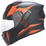 Çene Açılır Vizörlü Kask [KC902] Siyah - Kırmızı [xl] E Belgeli
