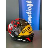 Çeneden Açılır Kask - Medium - Kırmızı - Siyah - Beyaz