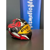 Çeneden Açılır Kask - XLarge - Kırmızı - Siyah - Beyaz