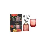 CENES Flore Reed Diffuser 200ml + Candle 200 g Gift Set / Çubuklu Oda Kokusu + Mum Hediye Seti