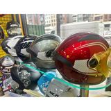 Çenesiz Kask Güneş Gözlüklü Vizörlü Karışık Renk Yarım Kask
