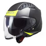 Çenesiz Kask Ls2 Copter 2 Urbane Mat Siyah Neon Sarı Orjinal Xl Vizörlü
