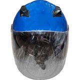 Çenesiz Yarım Kask Iç Güneş Vizörlü L - Xl Sabit Kalıp - Mavi