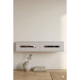 Ceneyra DA1220BS Rany Dresuar , Antre Hol Rafı Beyaz-Silver 120CM - Beyaz - Silver