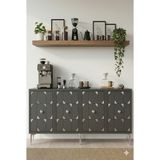 Ceneyra KA1523AS- Moka Konsol , Tv Sehpası ve Kahve Köşesi 150CM Antrasit-Silver - Antrasit - Gümüş