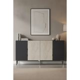Ceneyra KA1524ATS Poli Konsol ve Tv Sehpası Antrasit-Traverten-Silver 150CM - 150 x 75 x 32 cm