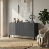 Ceneyra KA1807A- ZEYNEP180 Lazer Çizgili Konsol , Tv Sehpası , Çok Amaçlı Dolap 180CM Antrasit