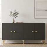 Ceneyra KA1817AG Simple Konsol ve Tv Sehpası Antrasit-Gold 180CM - Antrasit - Gold