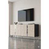 Ceneyra KA1898ATS Anka Konsol ve Tv Sehpası Antrasit-Traverten-Silver 180CM