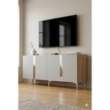 Ceneyra KA1898DBS Anka Konsol ve Tv Sehpası Safirmeşe-Beyaz-Silver 180CM