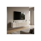 CENEYRA TDA1204BT - CORSA DUVARA MONTAJ TV STAND, TV RAFI BEYAZ-TRAVERTEN 120CM