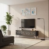 Ceneyra TSA1212AS - Moka Tv Stand , Tv Sehpası 120 cm Antrasit-Silver - Antrasit - Gümüş