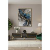 Ceneyra TSA1503AG - Tuna Tv Stand 150CM Antrasit-Altın - Antrasit - Altın