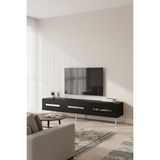 Ceneyra TSA1806AS - Rany TSA180 Tv Stand, Tv Sehpası ve Tv Ünitesi 180CM Antrasit-Silver - Antrasit - Gümüş
