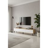 Ceneyra TSA1899DB - Aplos TSA180 Tv Stand, Tv Sehpası ve Tv Ünitesi 180CM Safirmeşe-Beyaz - Safirmeşe - Beyaz