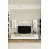 Ceneyra TVR1803BG- Meyra Tv Ünitesi Takımı 180CM Beyaz-Gold - Beyaz - Altın