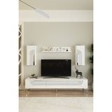 Ceneyra TVR1803BS- Meyra Tv Ünitesi Takımı 180CM Beyaz-Silver - Beyaz - Gümüş