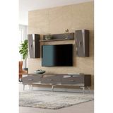 Ceneyra TVR1813AS Elips Tv Ünitesi Antrasit-Silver 180CM - Antrasit - Gümüş