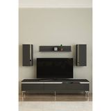 Ceneyra TVR1898AS - Anka TVR180 Tv Ünitesi Takım , Tv Sehpası 180CM Antrasit-Silver - Antrasit - Gümüş