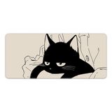 Cenfrebo Büyük Boy Karikatür Kedi Kilitli Kenar Kalınlaştırılmış Klavye Pedi Ofis Oyun Bilgisayarı Mouse Pad Kaymaz Kauçuk Tabanlı Dizüstü Bilgisayar, Ofis ve Ev Oyun Mouse Pad (31,5 x 11,9)