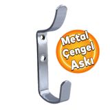 Cengel Metal Portmanto Vestiyer Duvar Dolap Elbise Askisi Krom Mobilya Kapi Askiligi Aparati