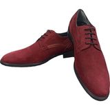 Cengiz İnler Bağcıklı Düz Süet Klasik Erkek Ayakkabı - Bordo