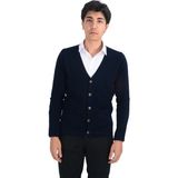Cengiz Inler Cepli Düğmeli Erkek Triko Hırka - Lacivert