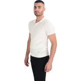 Cengiz Inler Desenli Merserize Polo Yaka Erkek Triko T-Shirt - 2XL - Krem